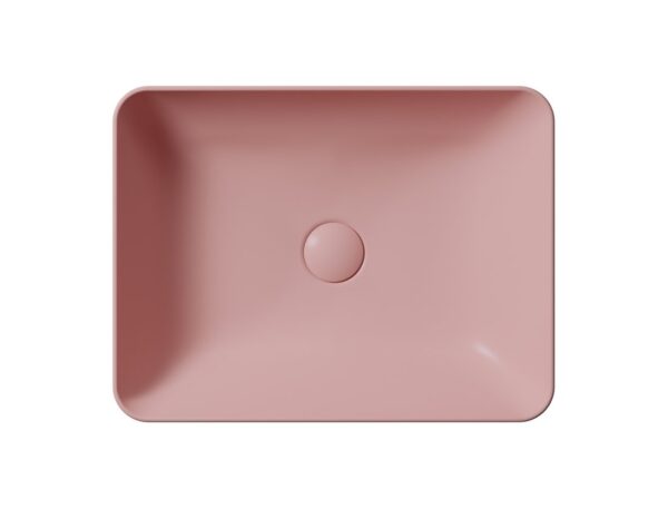 SAND/NUBES keramické umývadlo na dosku 50x38cm, blush mat