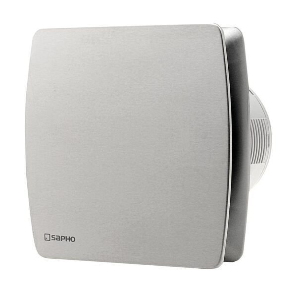 LEX kúpeľňový axiálny ventilátor s časovačom, 15W, potrubie 100mm, nerez mat